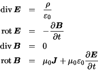 Maxwell Gleichungen differentiell